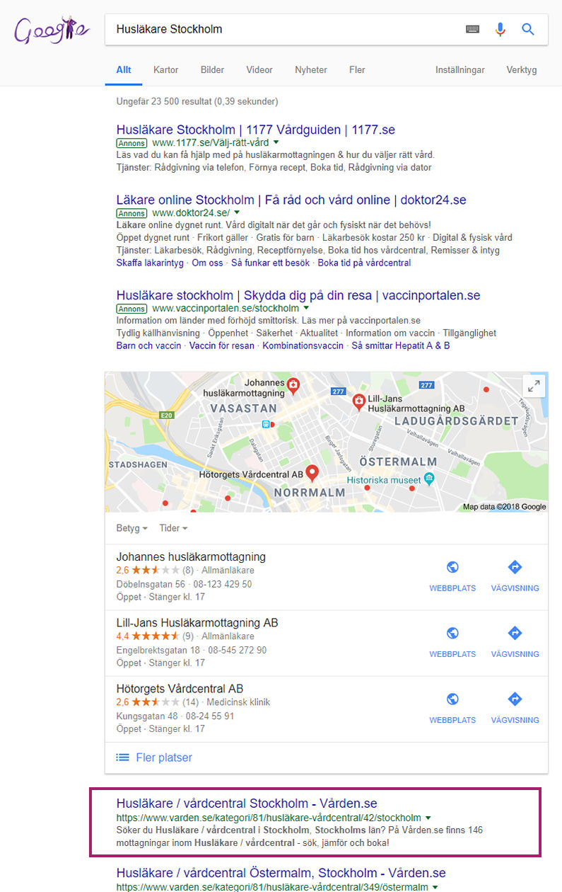 Sök Husläkare Stockholm